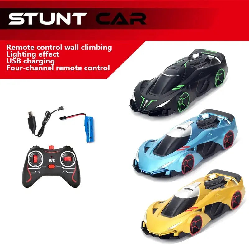Auto A Control Remoto Trepa Muros Anti Gravedad - Negro
