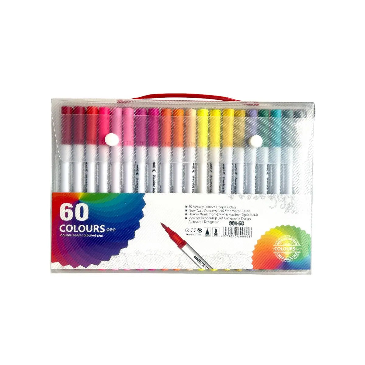 Libro Para Colorear Mandala + Maleta 60 Lápices Doble Punta