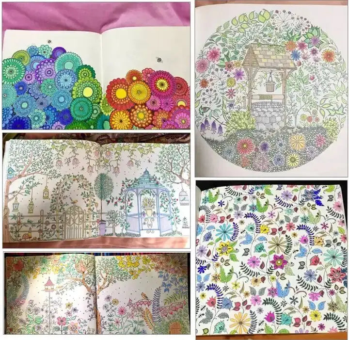 Libro Para Colorear Mandala + Maleta 60 Lápices Doble Punta