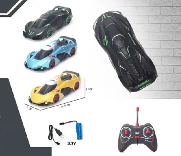 Auto A Control Remoto Trepa Muros Anti Gravedad - Negro