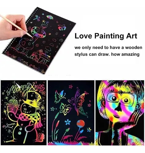 Libreta Raspable Scratch Art Note Arte Rascar Y Raspar