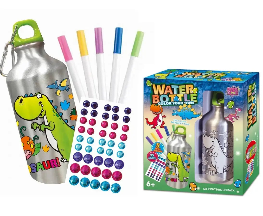 Botella De Agua Dinosaurio Manualidad Decorar Regalo Niño