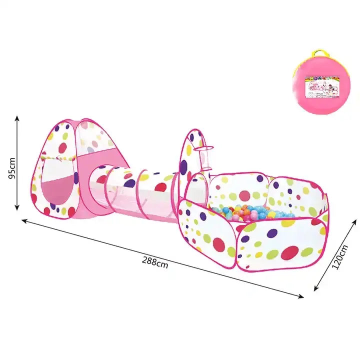 Carpa Piscina Para Pelotas Tunel Castillo Niños Plegable