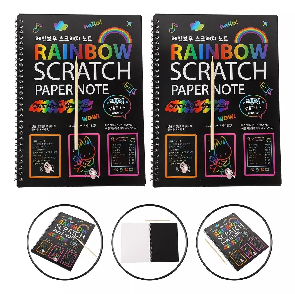 Pack 2 Libretas Mágicas De Dibujo Skratch Book