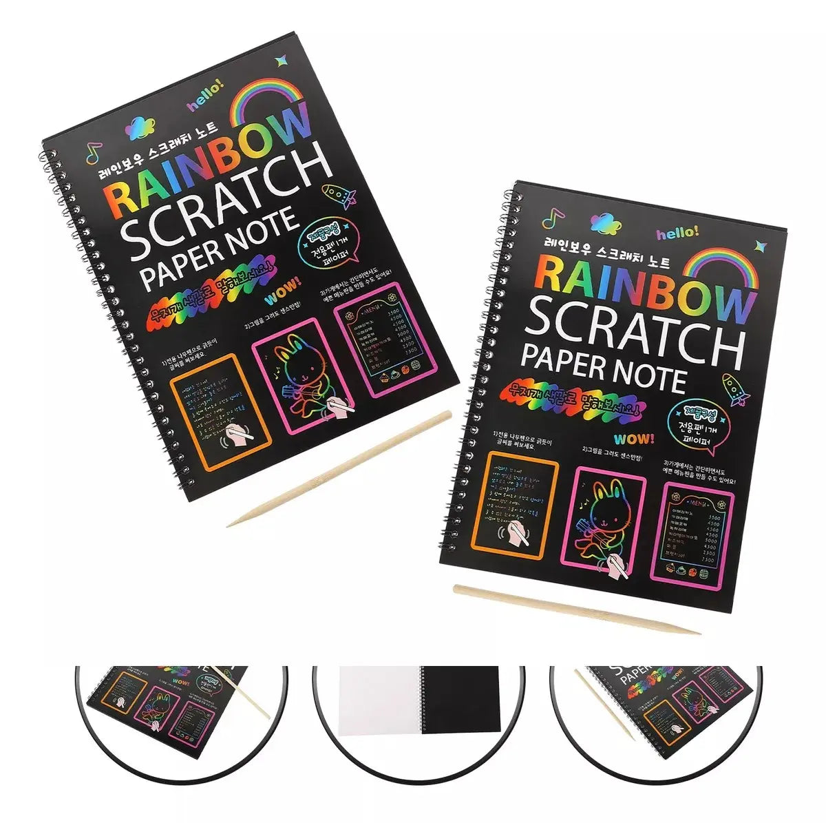 Pack 2 Libretas Mágicas De Dibujo Skratch Book
