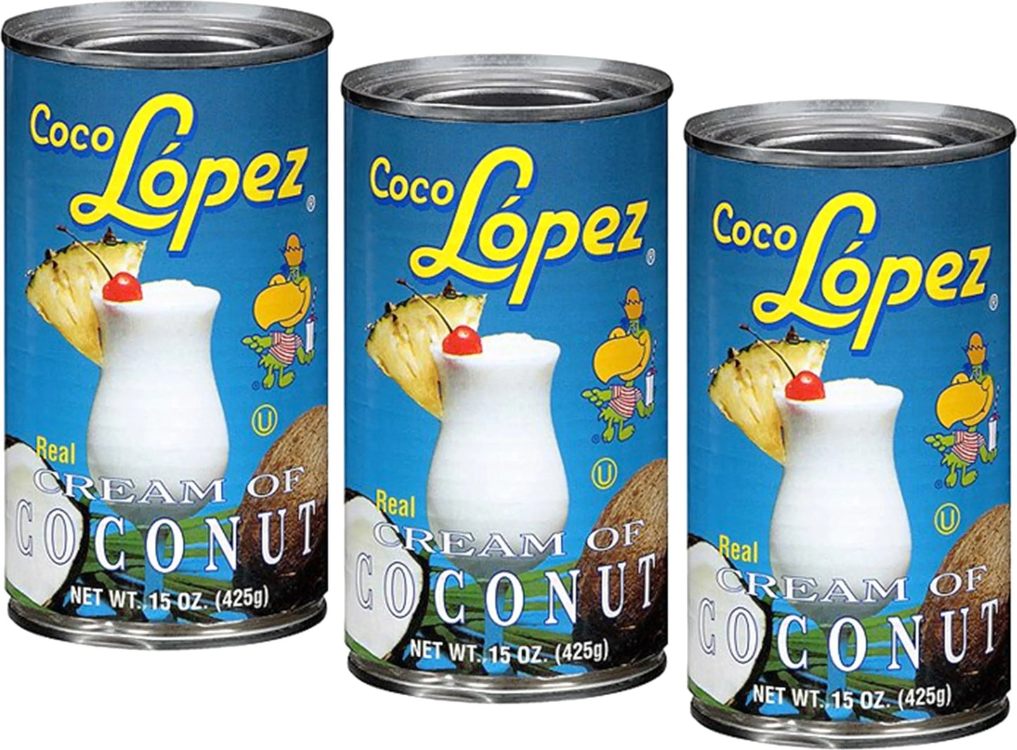 Crema De Coco, Coco Lopez (425 Gr C/u) Pack 3 Tarros