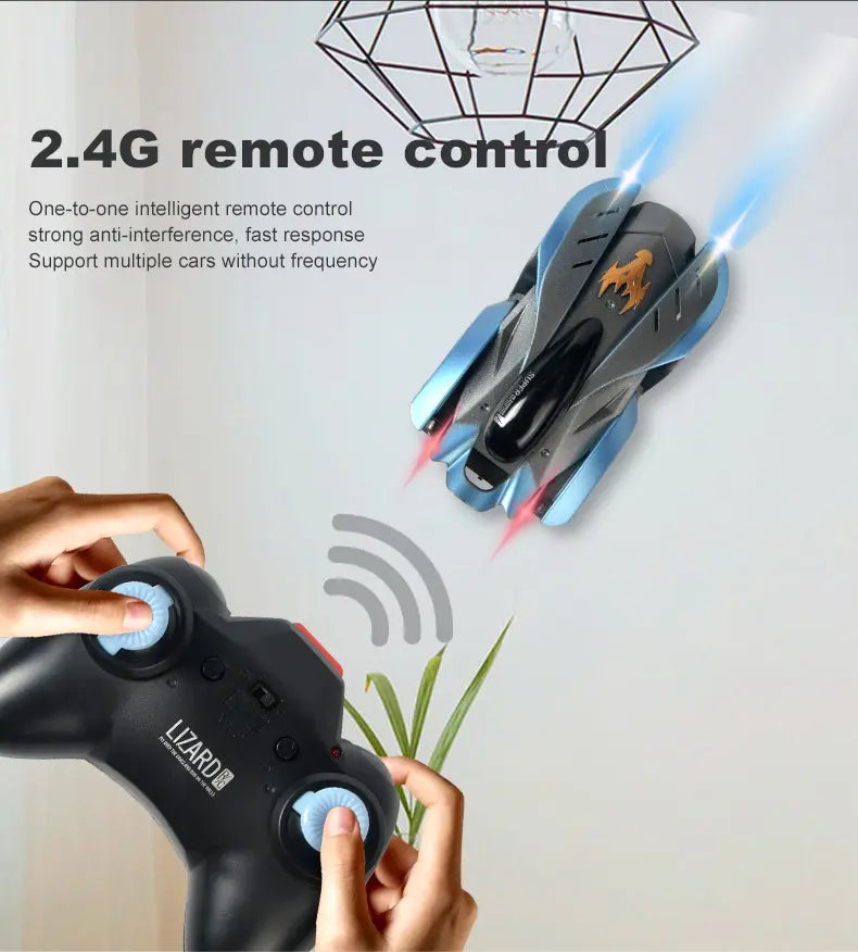 Auto A Control Remoto Trepa Muros Anti Gravedad - Negro