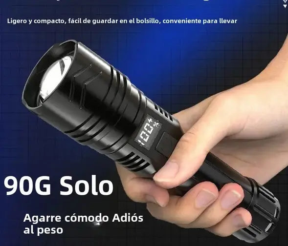 Linterna Táctica Led Brillante Recargable Tipo Usb-c  Zoom