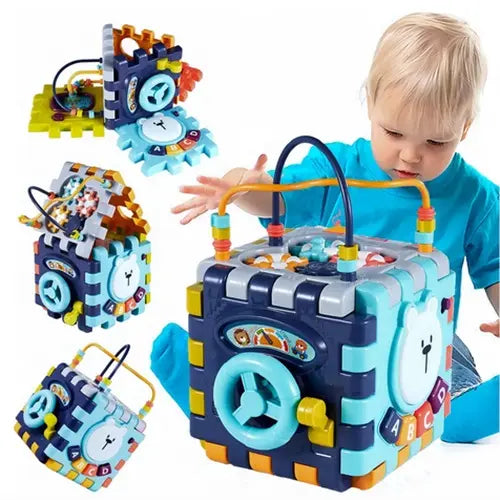 Juguete Montessori 6 En 1 Cubos Actividades Multifuncional