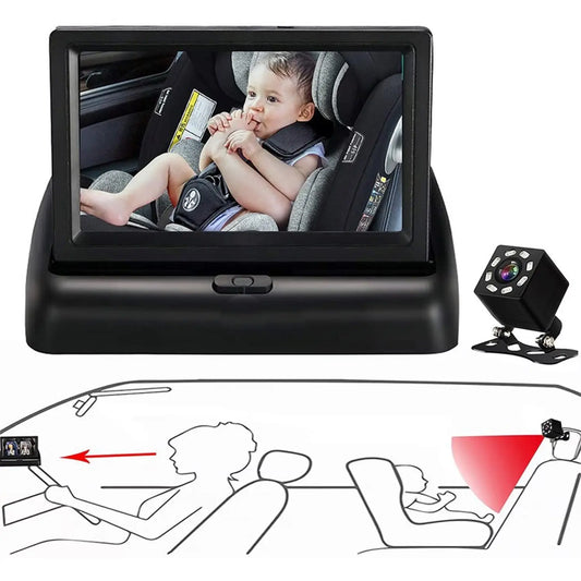 Monitor De Bebé Para El Auto Con Cámara Trasera
