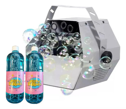 Maquina De Burbuja Portatil 60w Burbujas Fiesta + 2 Liquidos