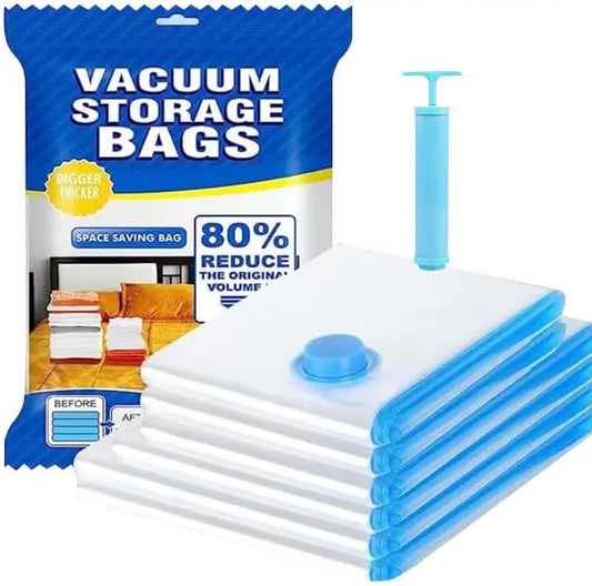 Bolsas Al Vacio 12 Un Dif. Tamaños + Bombin  Comprimir Ropa