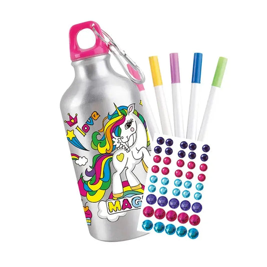 Botella De Agua Unicornio Manualidad Decorar Regalo Niña