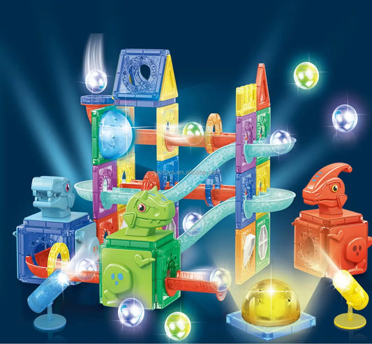 Bloques De Construcción Magnéticos Luminoso 123 Pcs Iman