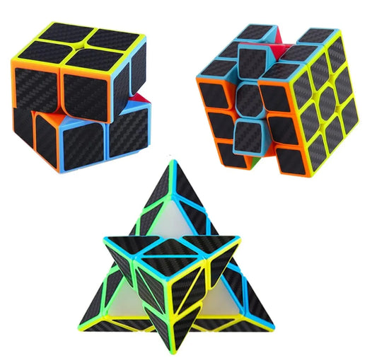 Cubo Rubik Set 3 Cubos Diferentes;  Pirámide, 3x3 Y 2x2