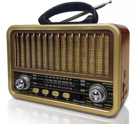 Parlante Y Radio Vintage Retro Con Bluetooth  Usb/am/fm/