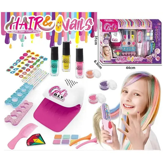 Set Juguete Belleza Con Pintura Para El Pelo Y Uñas