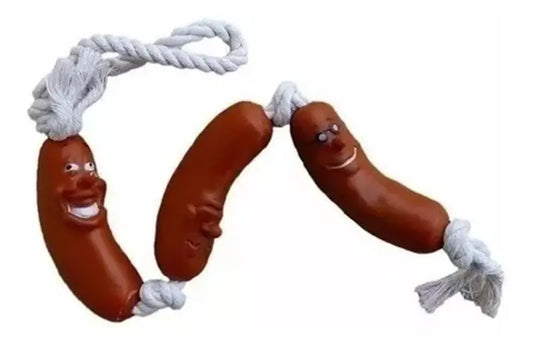 Juguete Mordedor Tipo Salchicha De Silicona Para Mascotas