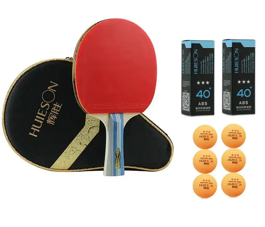 Pack 2 Paletas De Ping Pong 3 Estrellas Hueison + 3 Pelotas