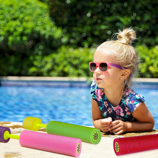Set 3 Pistolas Lanza Agua Esponja Piscina Verano Juego 25cm