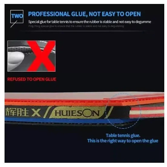 Paleta De Ping Pong 5 Estrellas Hueison Profesional Carbono