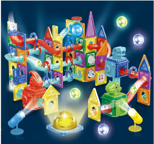 Bloques De Construcción Magnéticos Luminoso 178 Pcs Iman