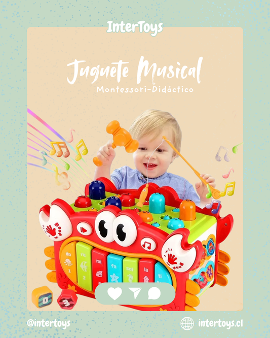Juguete Didáctico Montessori Para Bebé Luz Y Musica 15 En 1