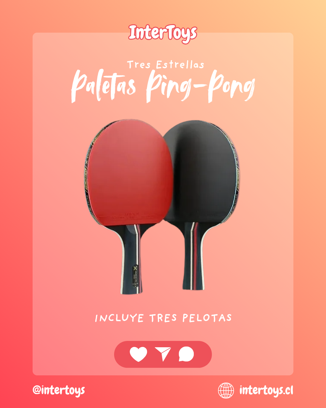 Paleta De Ping Pong 3 Estrellas Hueison Incluye Funda