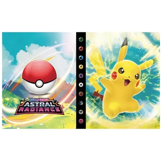 Carpeta Álbum 240 Cartas 4 Bolsillos X Hoja Pokemon Pikachu
