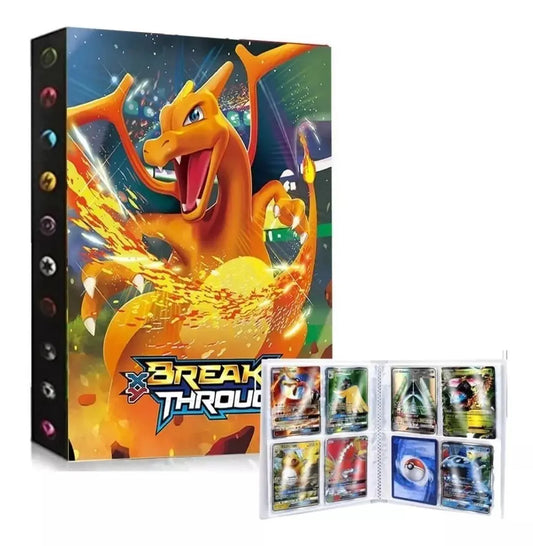 Carpeta Álbum 240 Cartas 4 X Hoja Pokemon Charizard