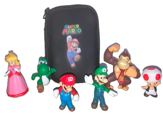 Set De 6 Figuras Super Mario Bros 4-7 Cm