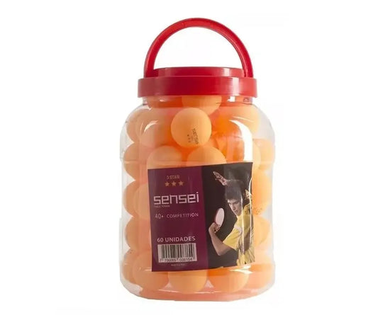 Pelotas De Ping Pong Sensei® 3 Estrellas - Frasco 60 Unid