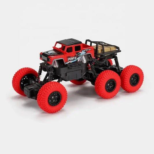 Auto A Control Remoto Con 6 Ruedas Grandes - Rojo