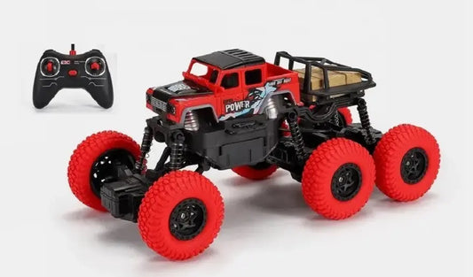 Auto A Control Remoto Con 6 Ruedas Grandes - Rojo