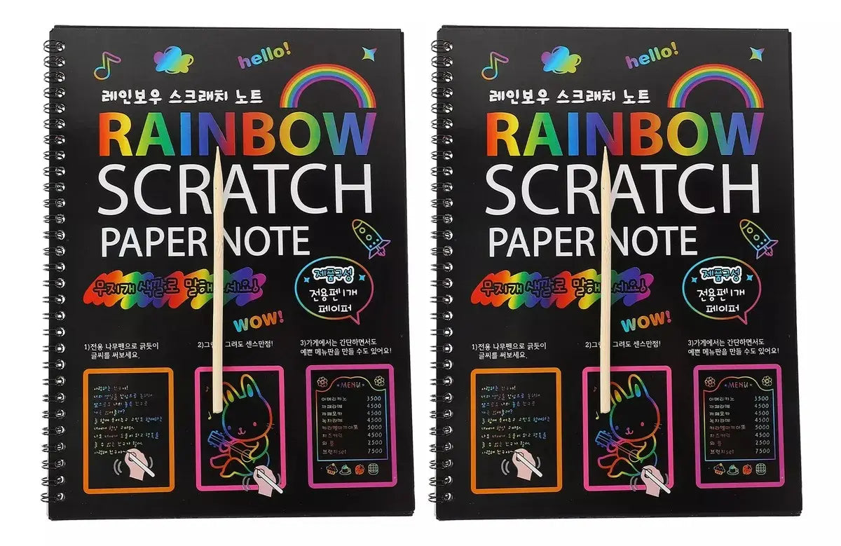 Pack 2 Libretas Mágicas De Dibujo Skratch Book